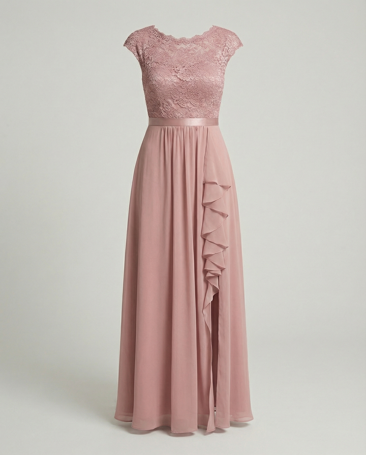 W&W Mode | Elegantes Damen Maxikleid Mit Spitzeneinsätzen Zeitlos, Romantisch & Fließend