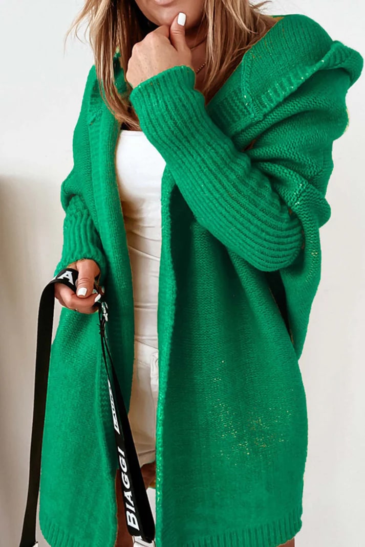 W&W Mode | Stilvolle Übergröße Kapuzenpulli Strickjacke