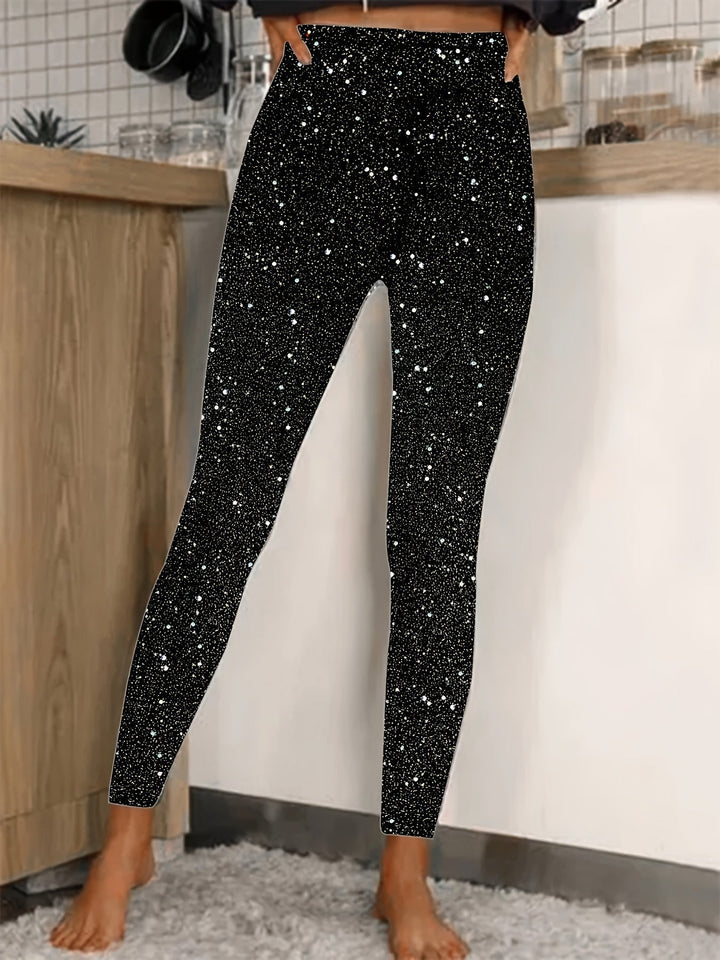 W&W Mode | Hochtaillierte Pailletten Leggings Glänzend & Komfortabel