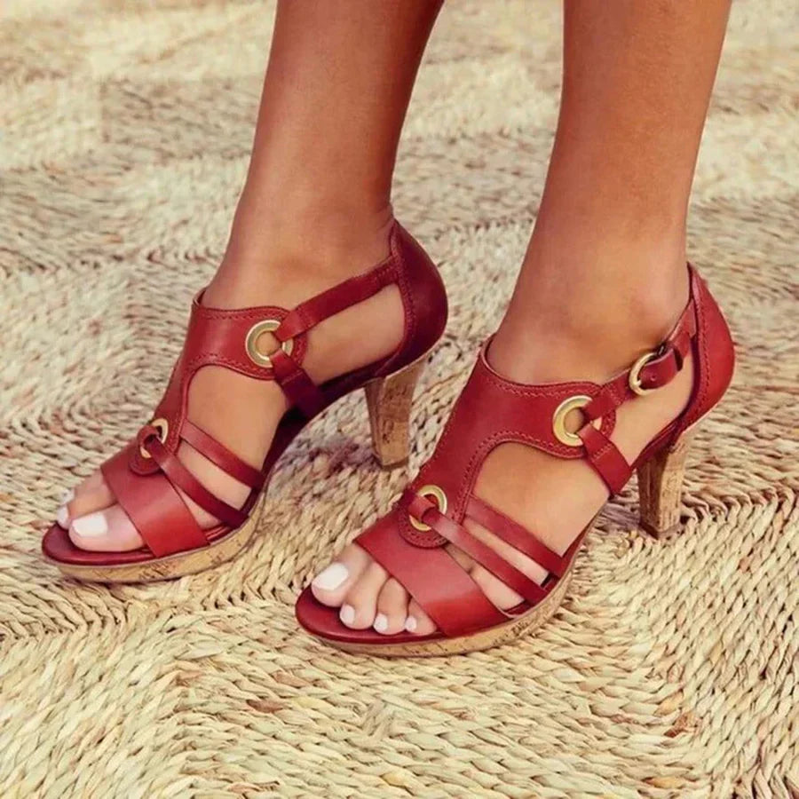 W&W Mode | Bohemische Sandalen mit hohem Absatz