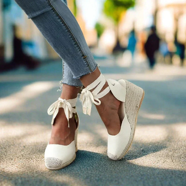 W&W Mode | Trendige, Bequeme Boho Keilabsätze Für Damen Mit Bändern