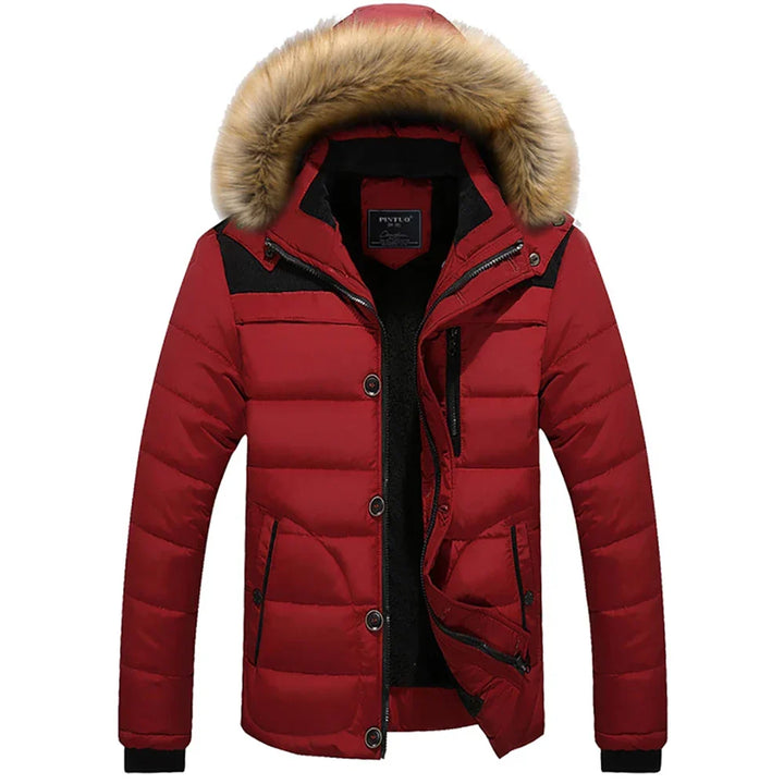 W&W Mode | Herren Winterjacke mit Fellkapuze