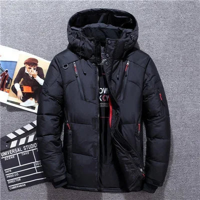 W&W Mode - Herren-Winterparka mit Kapuze - Warmer, winddichter Schneeparka für kalte Tage