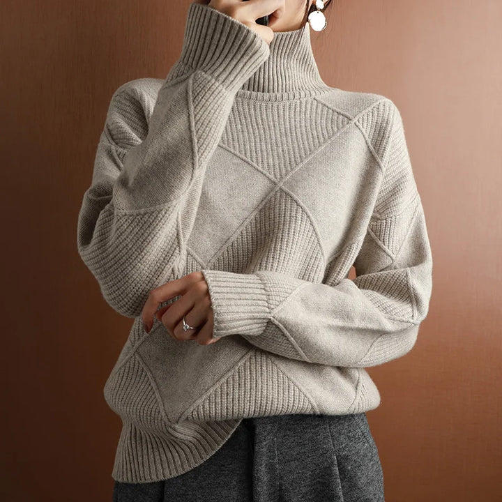 W&W Mode | ARGYLE ROLLNECK-PULLOVER