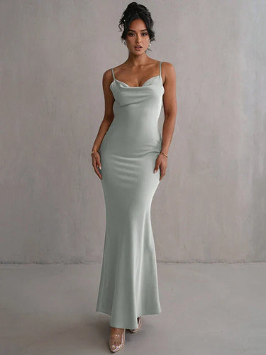 W&W Mode | Langes Rückenfreies Blumenkleid