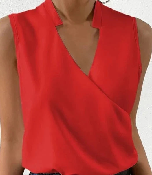 W&W Mode Elegantes ärmelloses Einfarbiges Top