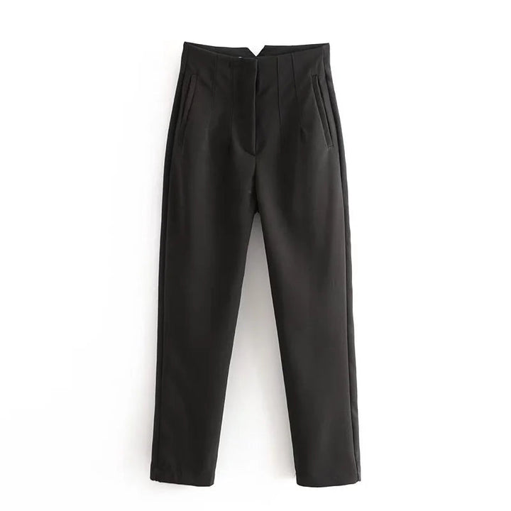 W&W Mode Vintage Hose mit geradem Reißverschluss und erhöhter Taille