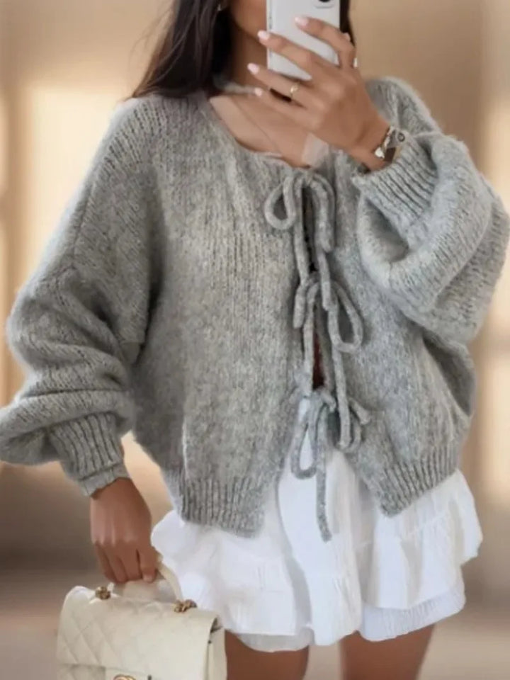 W&W Mode | Strickcardigan mit Schleifenverschluss für eine bohemian Ausstrahlung