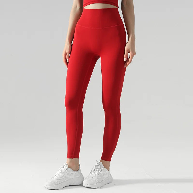 W&W Mode | Emily Sportswear Naked Hochtaillierte Tight Yoga Hosen Doppelseitig Gebürstet Pfirsich Po-Hebende Lauf Sport Fitness Leggings