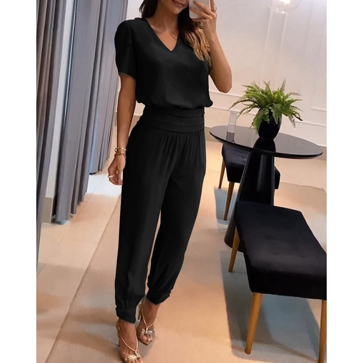 W&W Mode | V-Ausschnitt Jumpsuit Für Damen