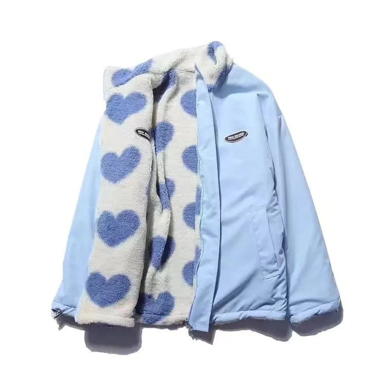 W&W Mode | Wendbare Herz Fleecejacke