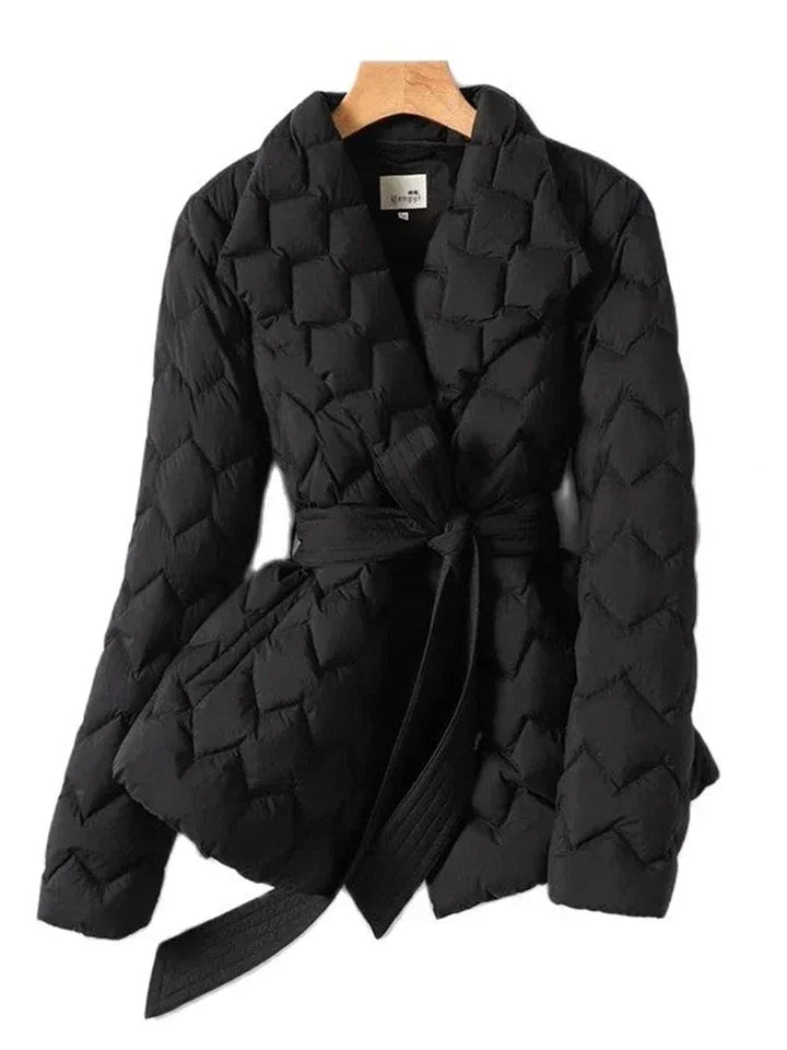 W&W Mode | Elegante Daunenjacke Mit Gürtel