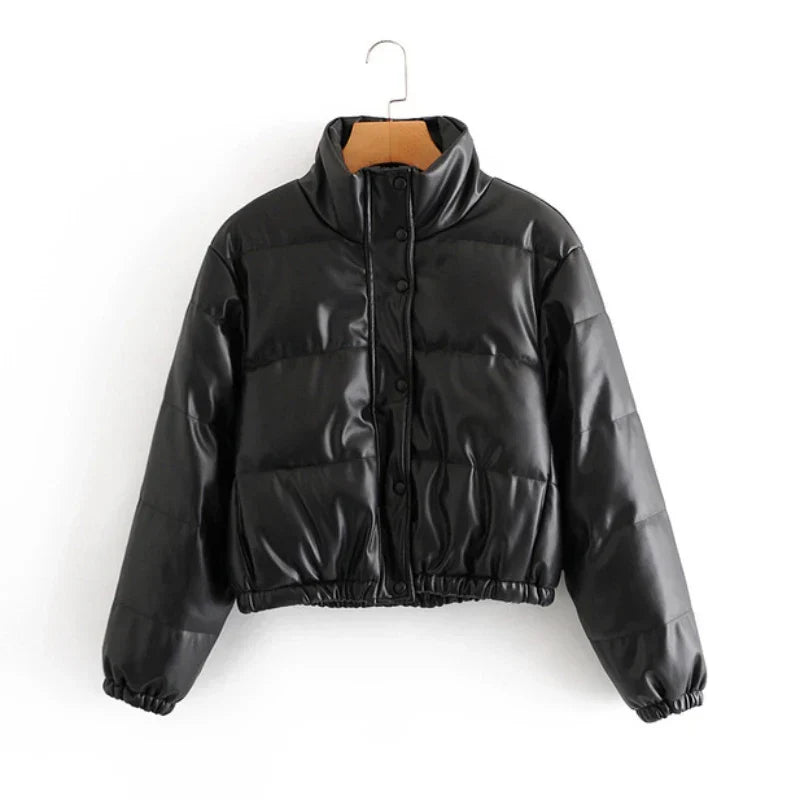 W&W Mode | Gepolsterte Lederjacke für Damen