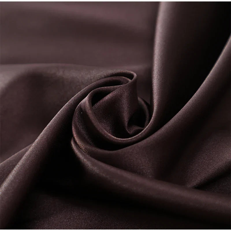 W&W Mode | Einfarbiges Satin Ärmelloses Maxikleid
