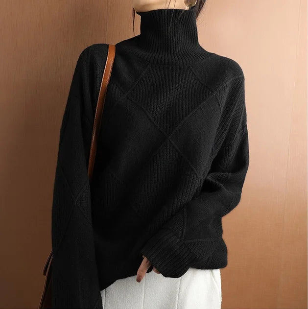 W&W Mode | ARGYLE ROLLNECK-PULLOVER