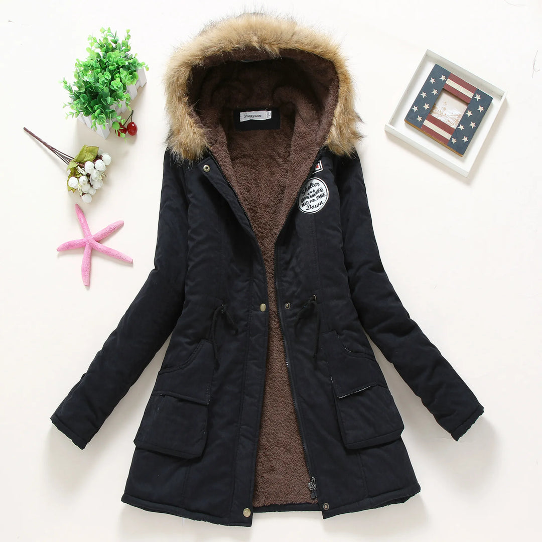 W&W Mode | Modische Winterjacke mit Kunstfellbesatz