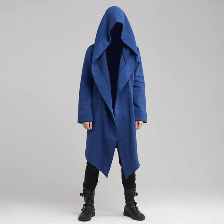 W&W Mode | Lange Strickjacke Im Gothic Stil Mit Kapuze Für Herren