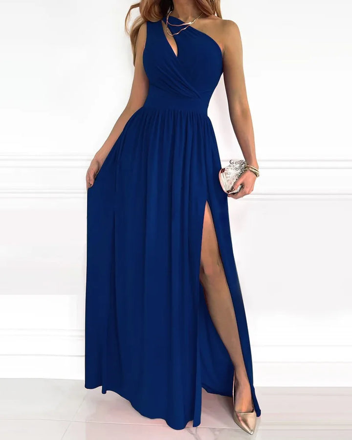 W&W Mode | Elegantes Maxi Kleid - Stilvolles Maxi Kleid mit One-Shoulder Design für besondere Anlässe