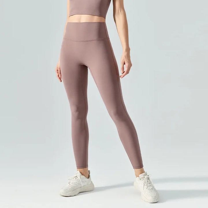 W&W Mode | Emily Sportswear Naked Hochtaillierte Tight Yoga Hosen Doppelseitig Gebürstet Pfirsich Po-Hebende Lauf Sport Fitness Leggings