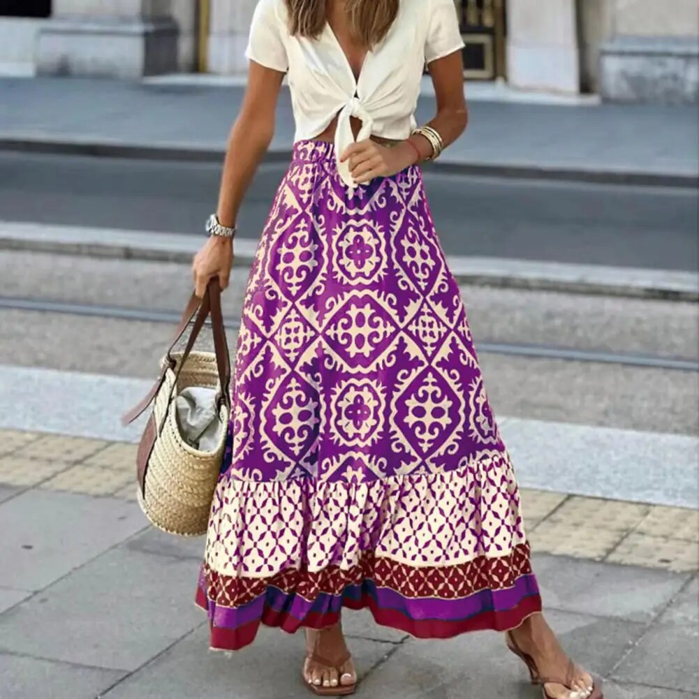 W&W Mode | Boho Print Maxi Rock für Damen