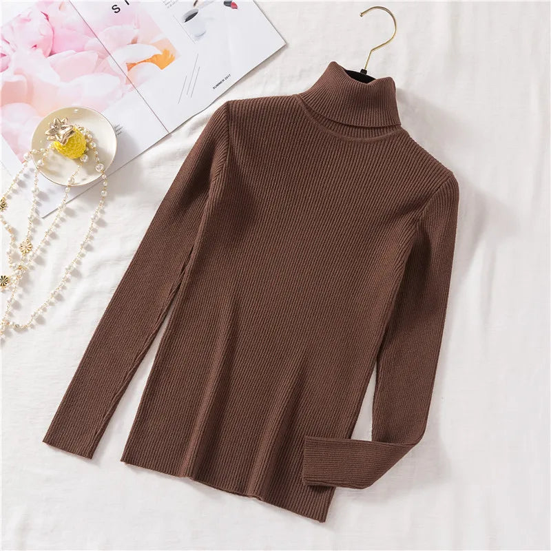 W&W Mode - Damen-Ripp-Turtleneck für elegante Raffinesse