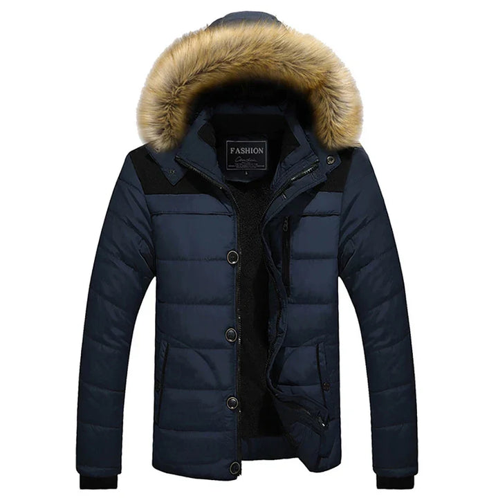 W&W Mode | Herren Winterjacke mit Fellkapuze