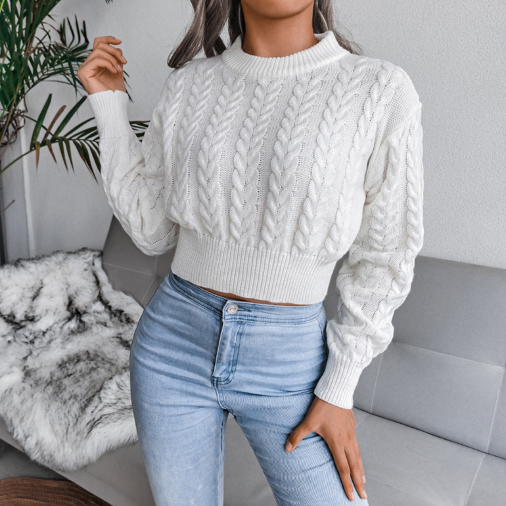 W&W Mode - Gestrickter kurzer Pullover