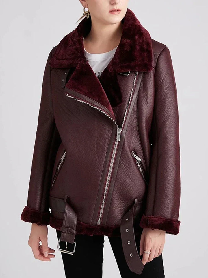 W&W Mode - Dicke Faux-Lederjacke