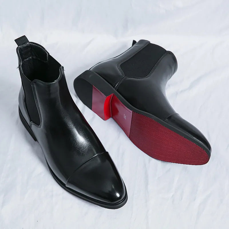 W&W Mode | Echtleder Chelsea-Stiefel