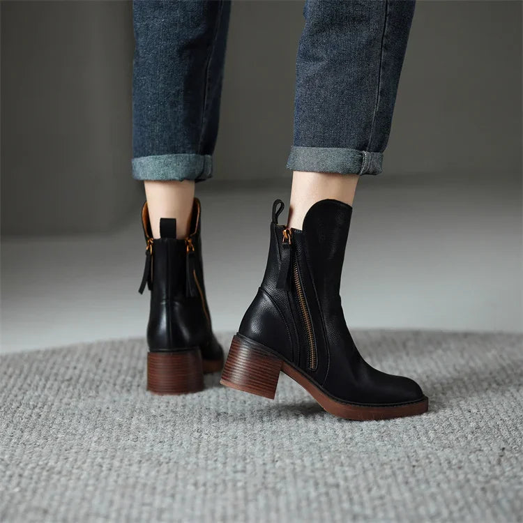 W&W Mode | Elegante Lederstiefeletten von Ladivania