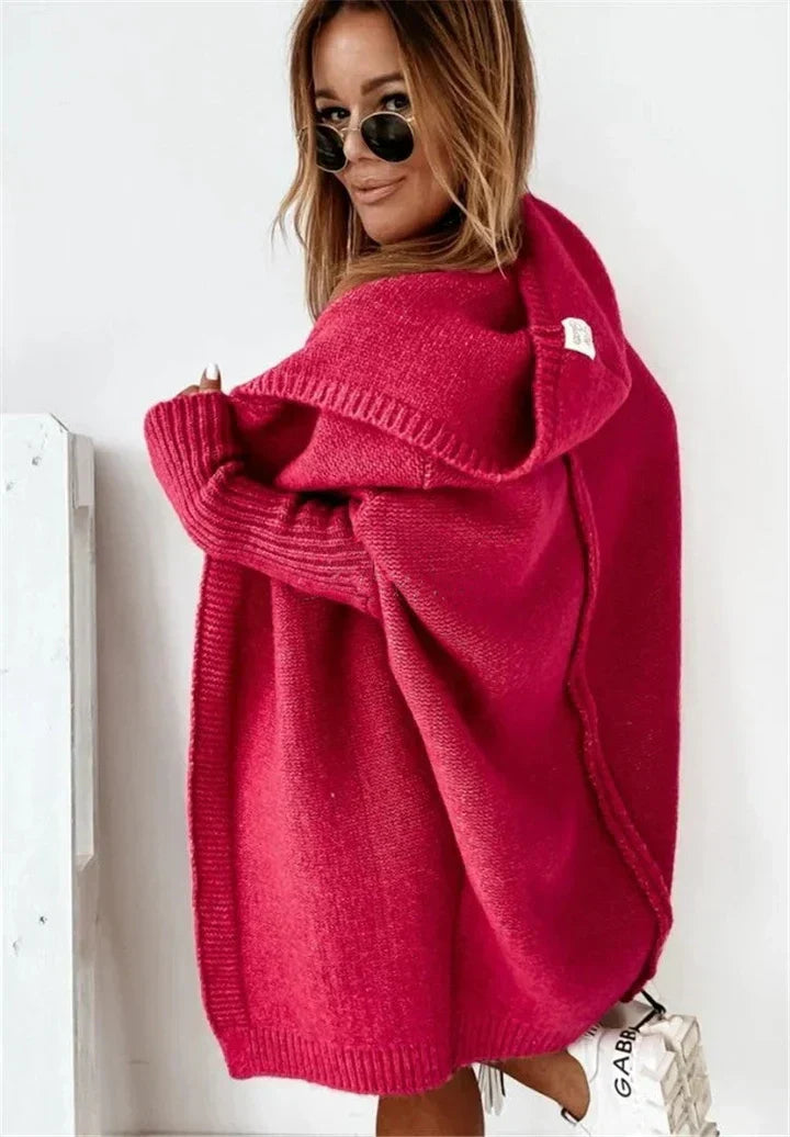 W&W Mode | Superweiche Gestrickte Strickjacke Mit Taschen Und Kapuze Für Damen