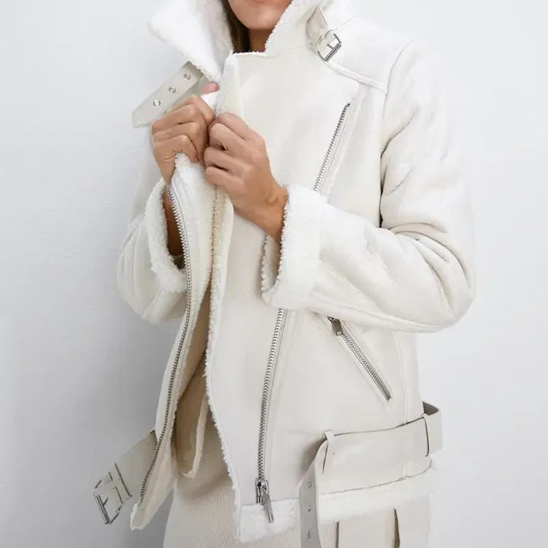 W&W Mode - Dicke Faux-Lederjacke