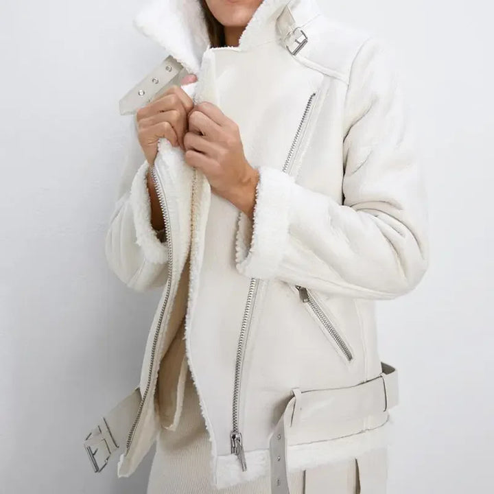 W&W Mode - Dicke Faux-Lederjacke
