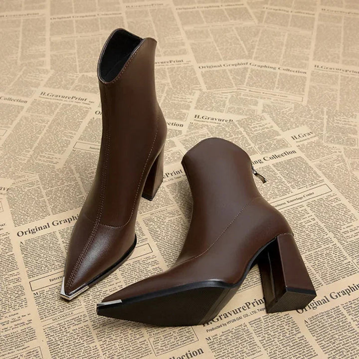 W&W Mode | Stiefel Mit Hohem Absatz Und Reißverschluss