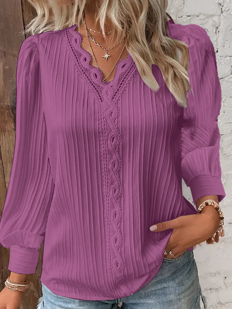 W&W Mode - Elegante Texturbluse