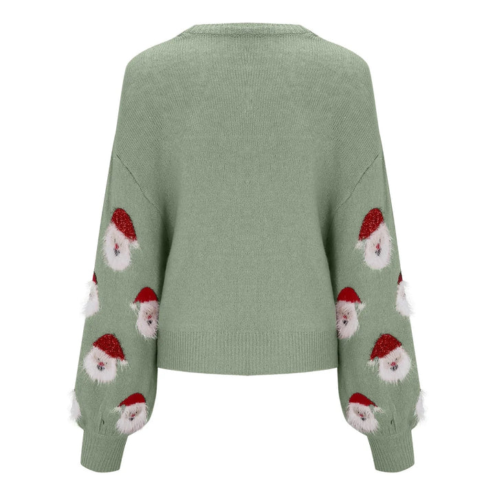W&W Mode - Hässlicher Weihnachtspulli - Santa Claus Muster Pullover