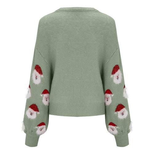 W&W Mode - Hässlicher Weihnachtspulli - Santa Claus Muster Pullover