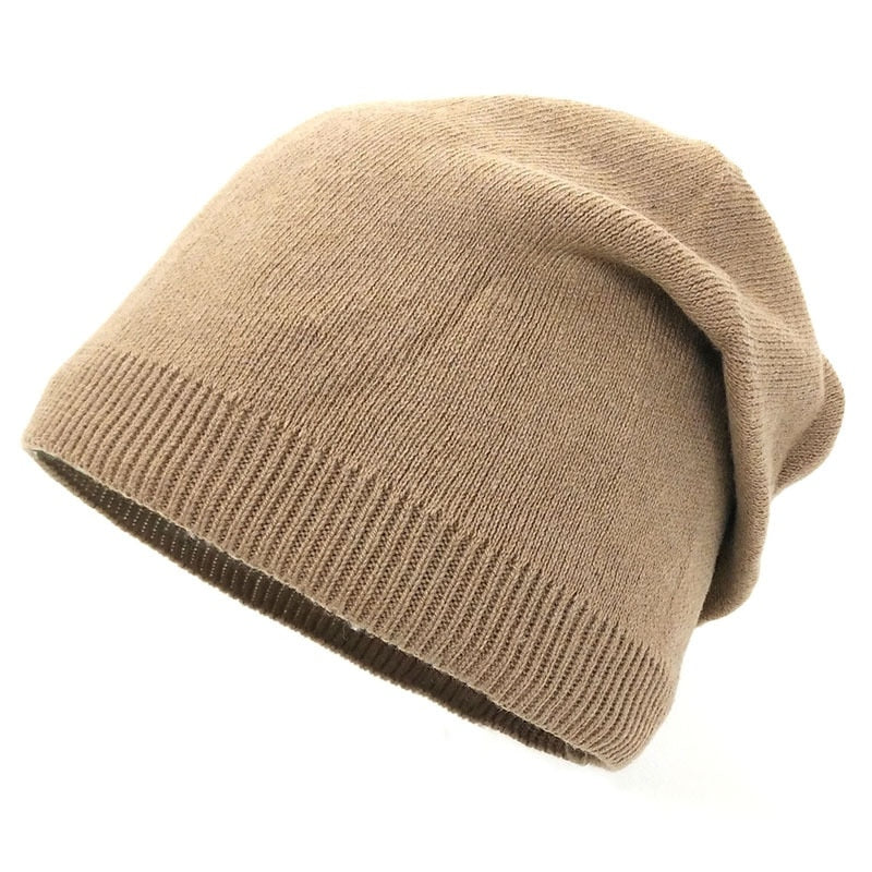 W&W Mode Neue Weiche Dünne Gestrickte Mütze | Damenmütze für Draußen
