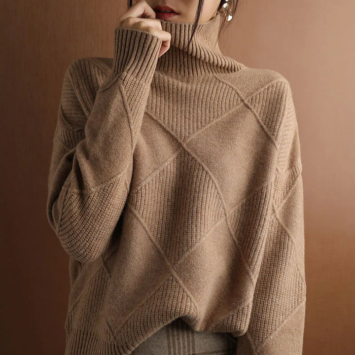 W&W Mode | ARGYLE ROLLNECK-PULLOVER