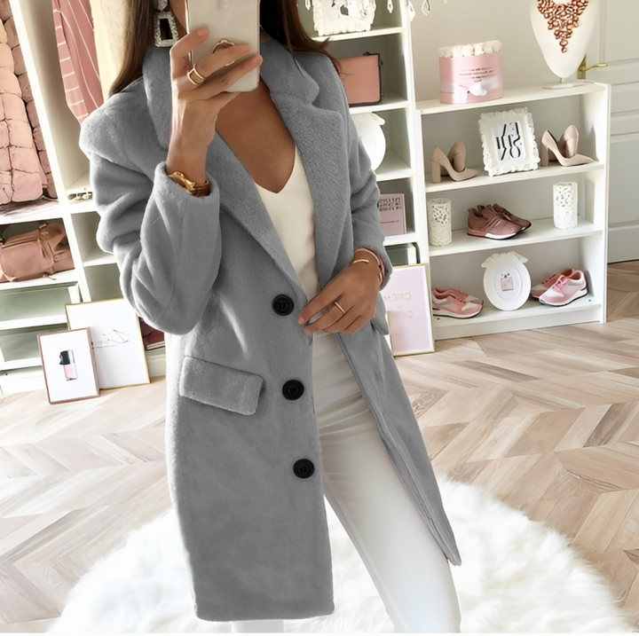 W&W Mode | Langer Teddy Trenchcoat für Damen