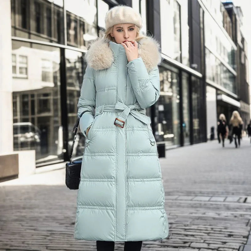 W&W Mode - Winterjacke mit Fellkragen und Gürtel