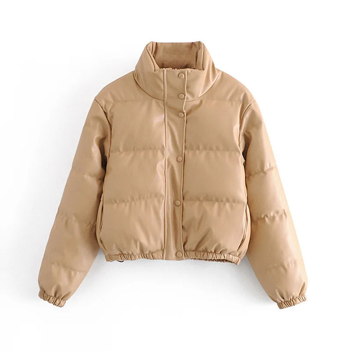 W&W Mode | Gepolsterte Lederjacke für Damen
