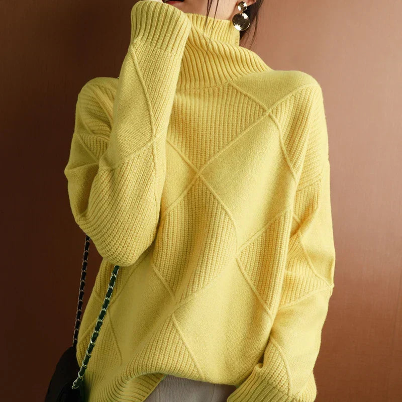 W&W Mode | ARGYLE ROLLNECK-PULLOVER