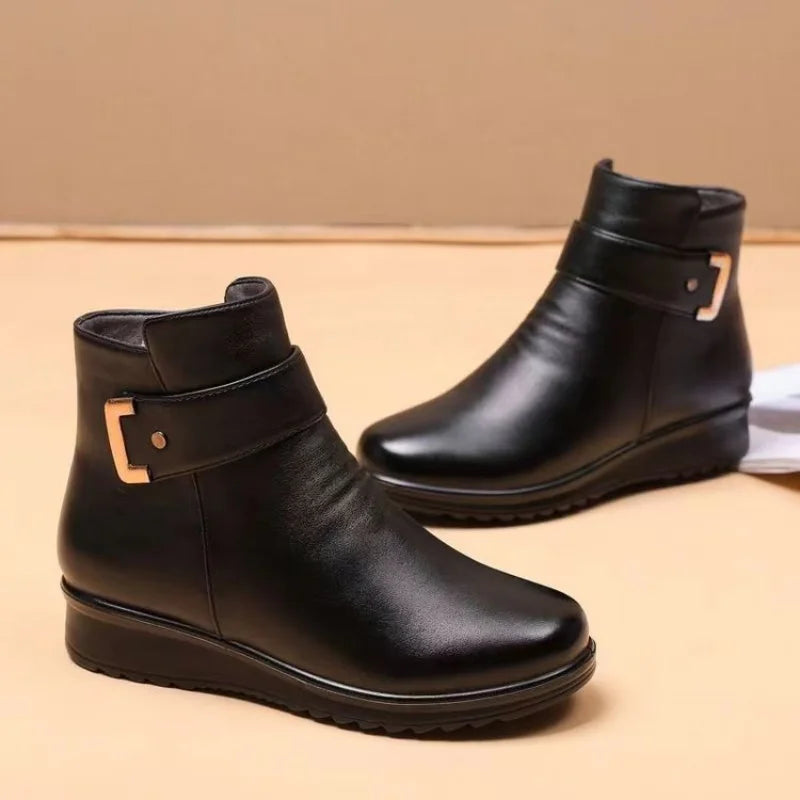 W&W Mode - Elegante Stiefelette mit Warmfutter