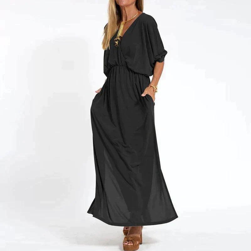 W&W Mode | Elegantes Boho-Maxikleid mit Taillenband
