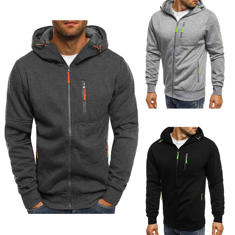 W&W Mode | Herren Kapuzenpullover mit Reißverschluss