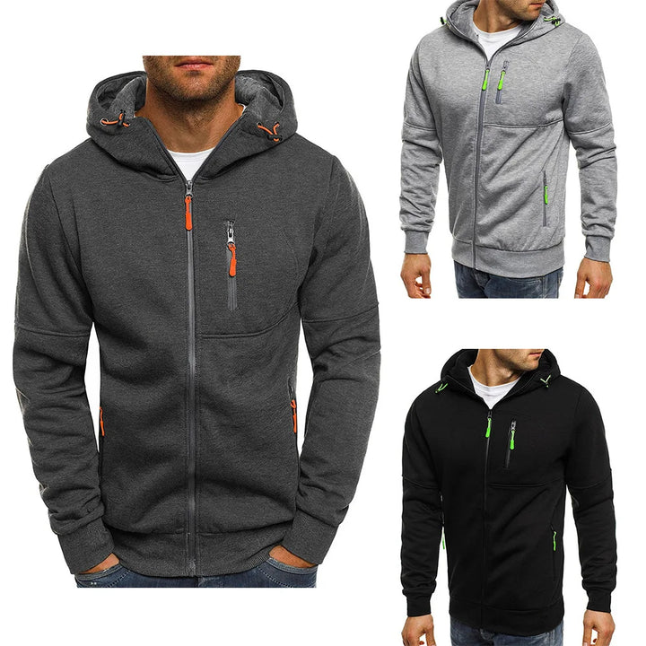 W&W Mode | Herren Kapuzenpullover mit Reißverschluss