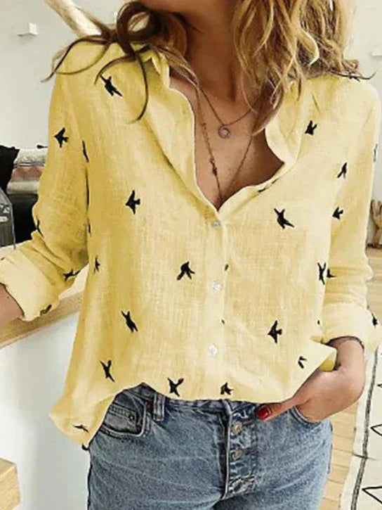 W&W Mode | Elegantes, lässiges Langarmshirt für Damen aus Polyester