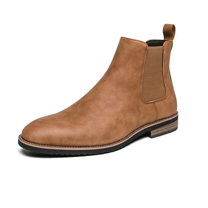 Leder-Chelsea-Stiefel mit zeitlosem Stil
