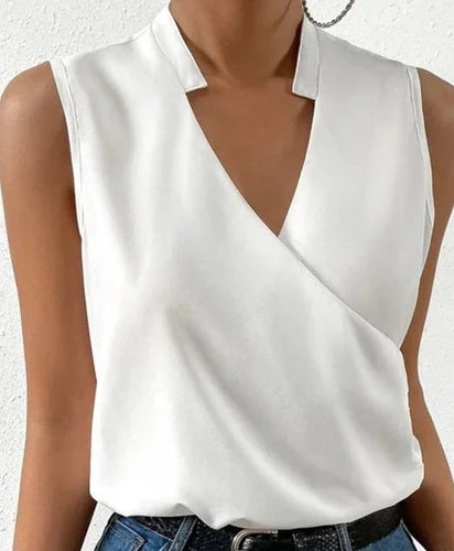 W&W Mode Elegantes ärmelloses Einfarbiges Top